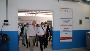 Başkan Bilgin'den "Gelişim İçin Üretim' metal teknoloji atölyesinde inceleme