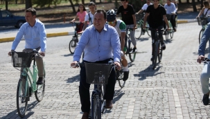 Başkan Dutlulu"Sağlıklı yaşama teşvik "için pedal çevirdi