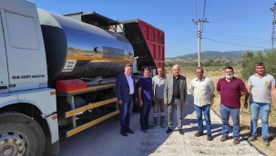 Büyükbelen'de asfalt çalışması başladı