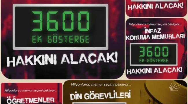 CHP'den 3600 ek gösterge kampanyası