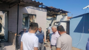 Evi yanan vatandaşın yardımına başkan Bilgin koştu