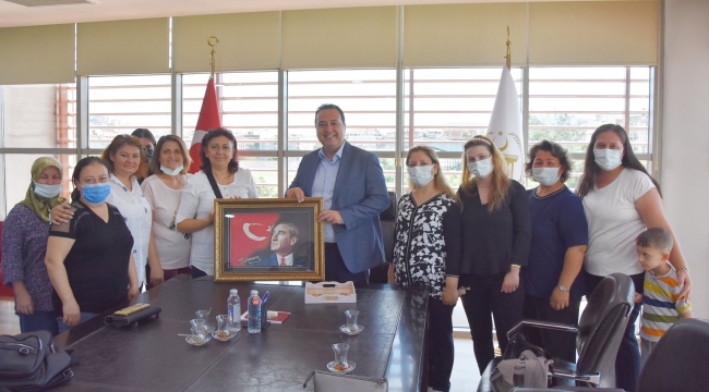 Kursiyerler başkan Dutlulu'yu ziyaret etti