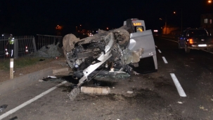 Takla atan minibüste 5 kişi yaralandı