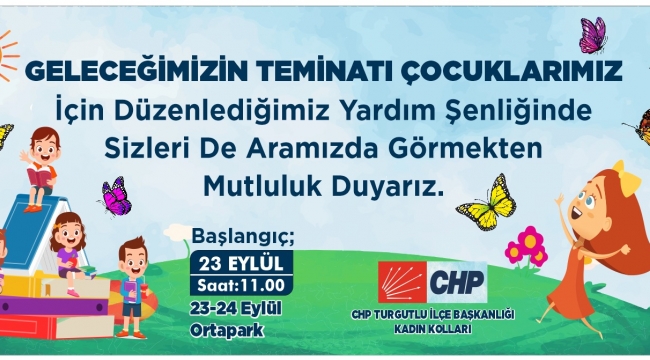 Turgutlu CHP ilçe kadın kollarından yoksul çocuklar için kermes
