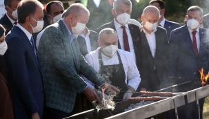 Kebabının ateşini Cumhurbaşkanı Erdoğan yaktı