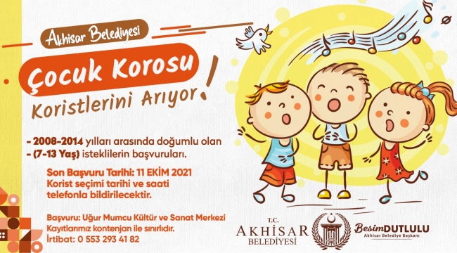 Akhisar belediyesi çocuk korosu kuruyor