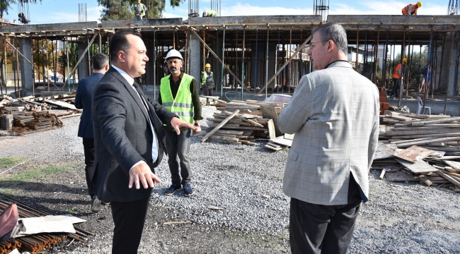 Başkan Dutlulu,sağlık ocağı inşaatında incelemede bulundu