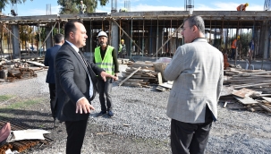 Başkan Dutlulu,sağlık ocağı inşaatında incelemede bulundu