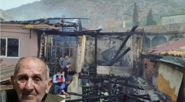 Kırkağaç'ta yangın bir kişi yanarak yaşamını yitirdi