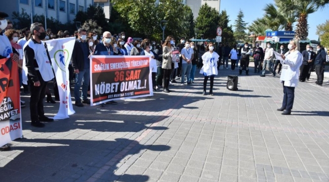 Sağlıkcıların ''kaza değil, çalışma şartlarının neden olduğu bir cinayet'' protestosu