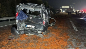 Salçanın yol açtığı kaza bir kişi öldü,18 araç birbirine girdi