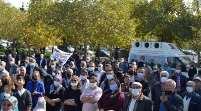 Salihli'de katı atık transfer istasyonu protestosu