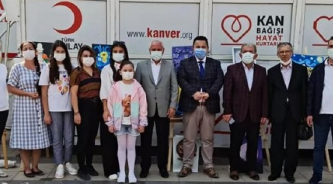 Soma'da açık havada resim sergisi
