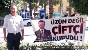 Ziraat mühendisinden üzüm protestosu
