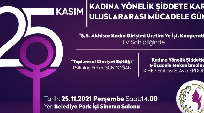 Akhisar'da kadına yönelik şiddete karşı seminer