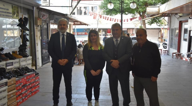AKP Manisa il başkanı Hızlı esnaf ziyaretinde