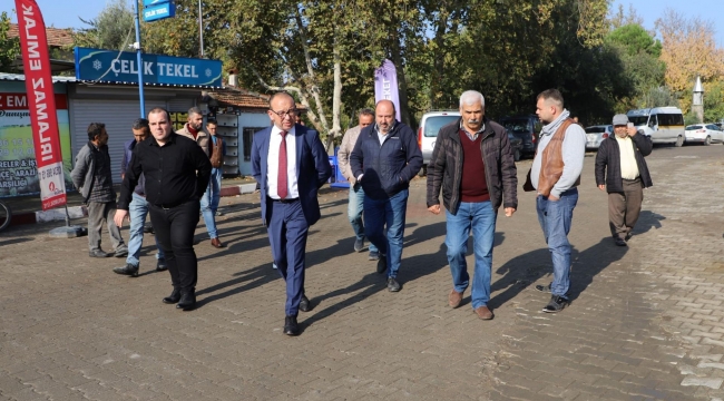 Başkan Akın'dan gün boyu denetim