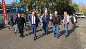 Başkan Akın'dan gün boyu denetim