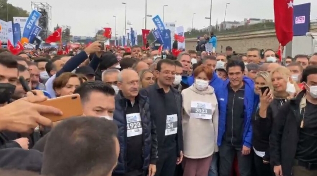 Maratona Akşener ve Kılıçdaroğlu'da katıldı