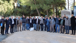 Saruhanlı'da çiftçilere zeytin kasası ve buğday tohumu dağıtımı