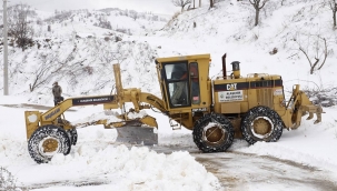 Alaşehir belediyesinin karla mücadelesi