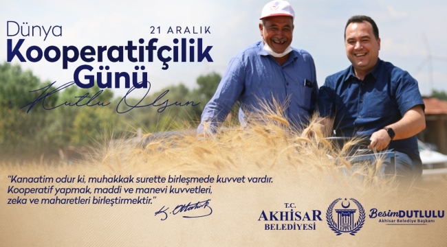 Başkan Dutlulu'dan Dünya kooperatifçilik günü kutlama mesajı
