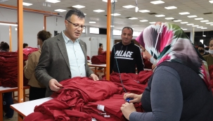 Başkan Öküzcüoğlu fabrika gezdi