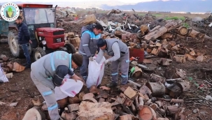 Belediyeden yoksul vatandaşları ısıtan yardım