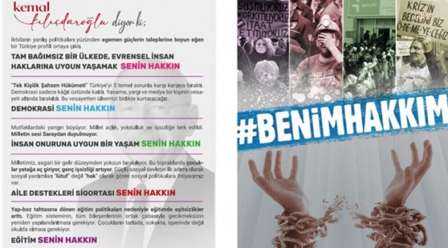 CHP 81 ilde "Benim hakkım" başlıklı broşür dağıttı
