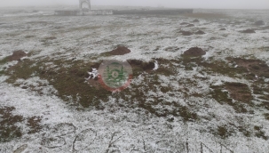 Demirci'ye mevsimin ilk karı yağdı