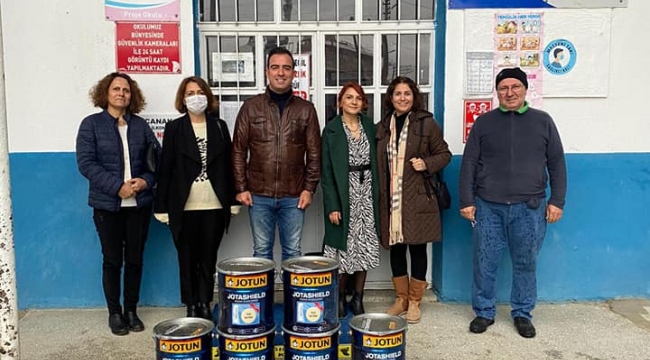 Okullara CHP'den boya yardımı