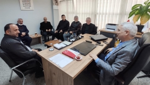 Pazarcılar odası başkanı Bilgin'i ziyaret etti