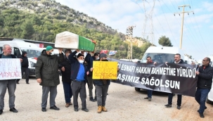 Servis şoförleri de eylemde