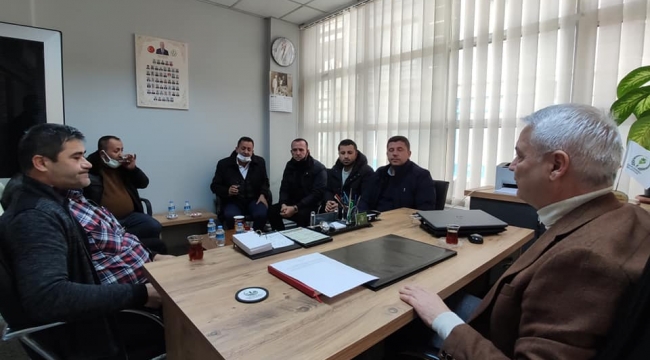 Taksiciler otomobilciler başkan Bilgin'i ziyaret etti
