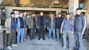 Başkan Öküzcüoğlu, sanayi esnaflarını ziyaret etti