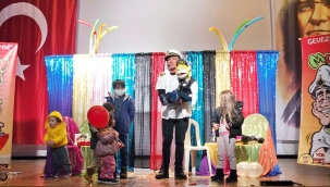 Çocuklar gönüllerince eğlendi