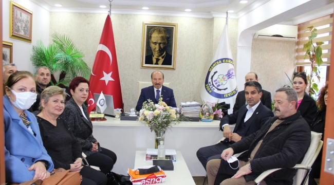 İyi partililer başkan Akyüz'ü ziyaret etti