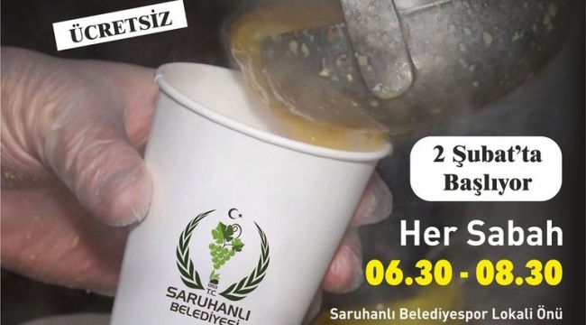 Saruhanlı belediyesindan çorba dağıtımı
