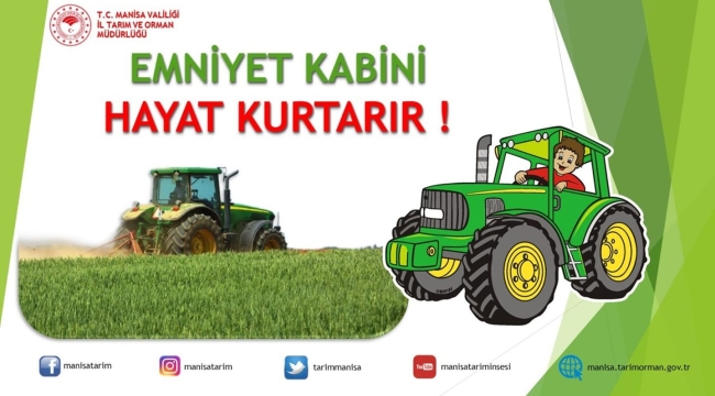 Traktör kabini hayat kurtarır