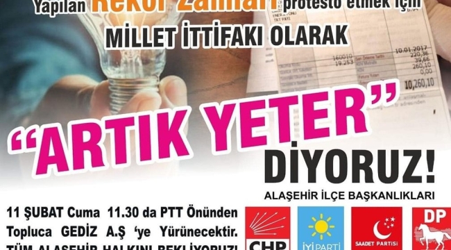 Alaşehir'de millet ittifakından vatandaşlara çağrı