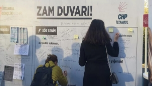 CHP Gençlik kolları İstanbul'da zam duvarları açtı