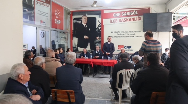 CHP il başkanı Balaban Sarıgöl'de
