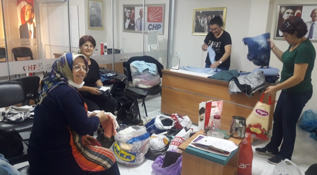 CHP'li kadınlar yoksul vatandaşların yardımına koştu