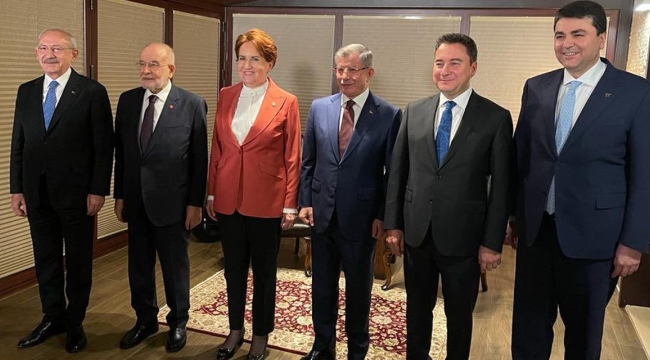 Demokrasi zirvesi: 6 partinin lideri bir arada