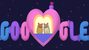Google sevgililer günü doodle yaptı