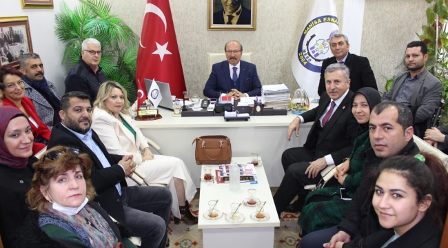 GP Pazarcılar odası başkanı ve MESO başkanını ziyaret etti 