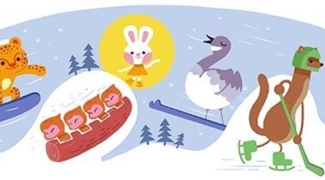 Kış olimpiyatları 2022'yi Google doodle oldu