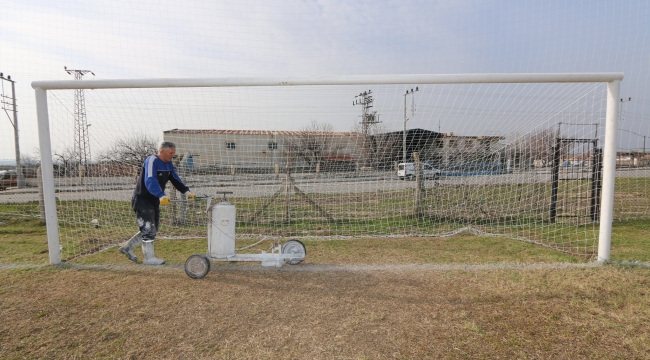 Koldere FK stadı bakımı yapıldı