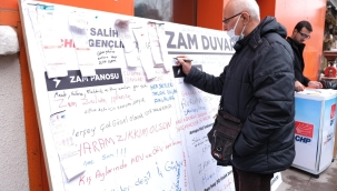 Salihli'de vatandaşlar protesto için zam duvarına koştu