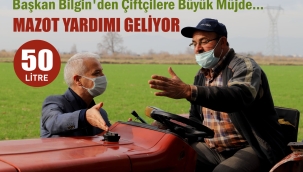 Saruhanlı Belediyesi çiftçilere 50 Litre Mazot yardımı